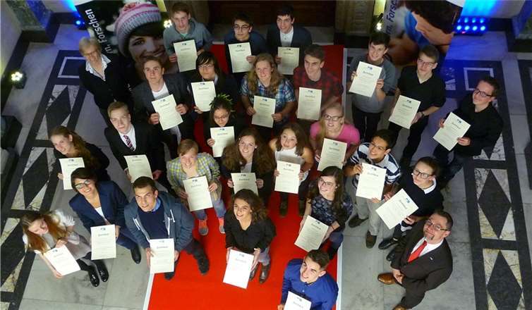 Die Teilnehmer des Programms „Fördern, Fordern, Forschen - Frühstudium für Schüler“.privat