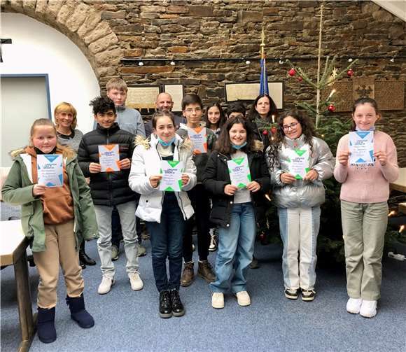 Die Teilnehmer und Teilnehmerinnen beim Vorlesewettbewerb. Foto: privat