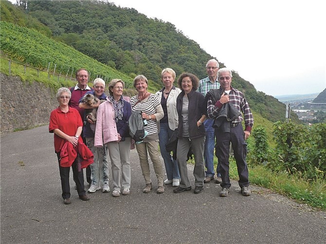 Die Teilnehmer waren in den Leutesdorfer Weinbergen unterwegs.privat