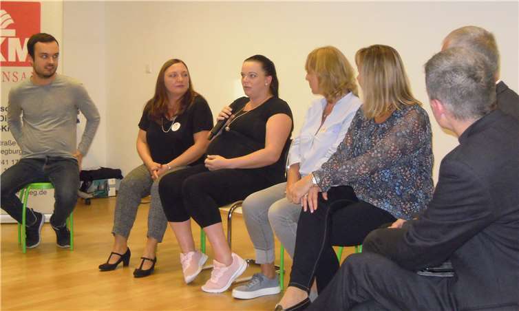 Die Teilnehmerinnen und Teilnehmer der Podiumsdiskussion. (V.l.) Max Dohm, Alexandra Wieschollek, Maria Digga, Beate Schöneborn und Elisabeth Wilhelmi-Dietrich.privat