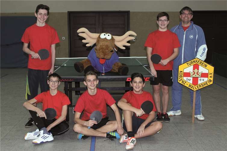 Die Tischtennis Jugend-Mannschaft II. privat