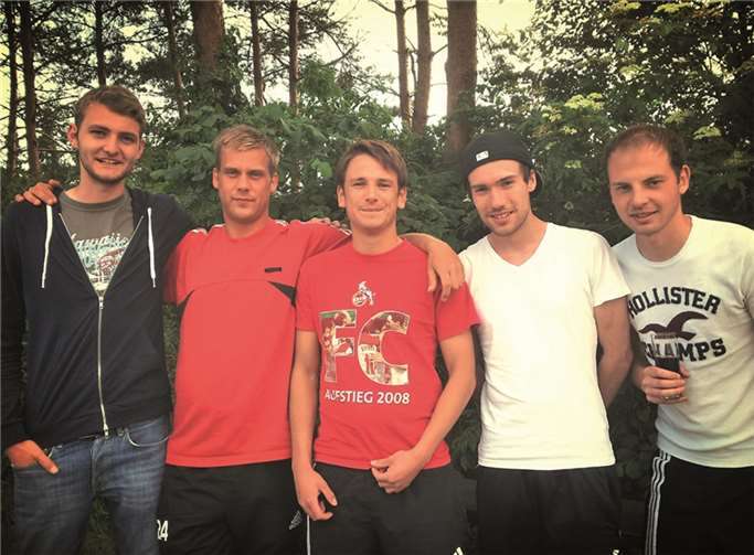 Die Torschützen Wolters, Schröder, B.Meller, Hennes, T.Meller (v.l.). privat