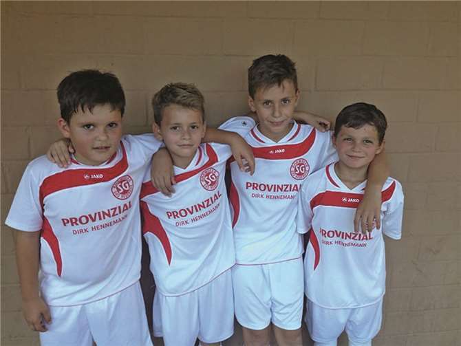 Die Torschützen der SG Ahrweiler: Beni Ibrahimovic, Luan Gerguri, Dardan Ademi und Erin Xhemsiti. privat