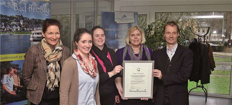 Die Tourist-Information Bad Breisig wurde erneut zertifiziert.Rü