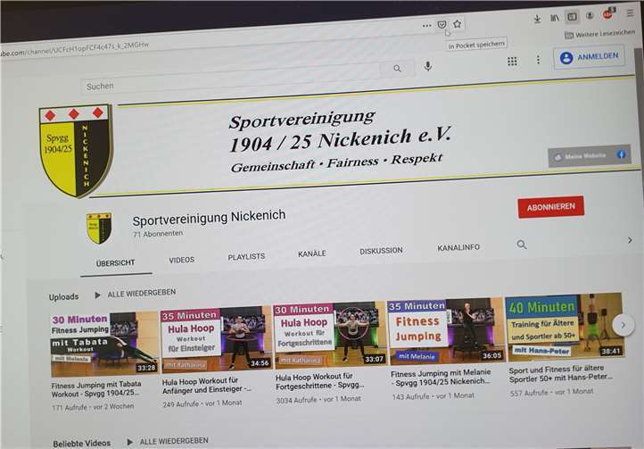 Die Trainer fertigten 17 Videos mit Workouts an. Foto: privat