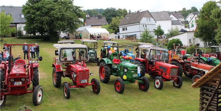Die Traktorfreunde Buchfinkenland ließen‘s knattern.Fotos: Ortsgemeinde Daubach