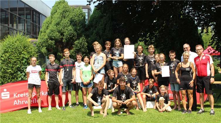 Die Triathlethen zeigten hervorragende Leistungen bei „jugend trainiert für Olympia“. Foto: TuS Ahrweiler