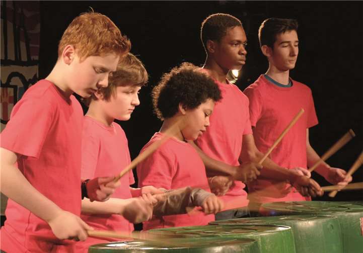 Die „Trommelknechte“ in Aktion.