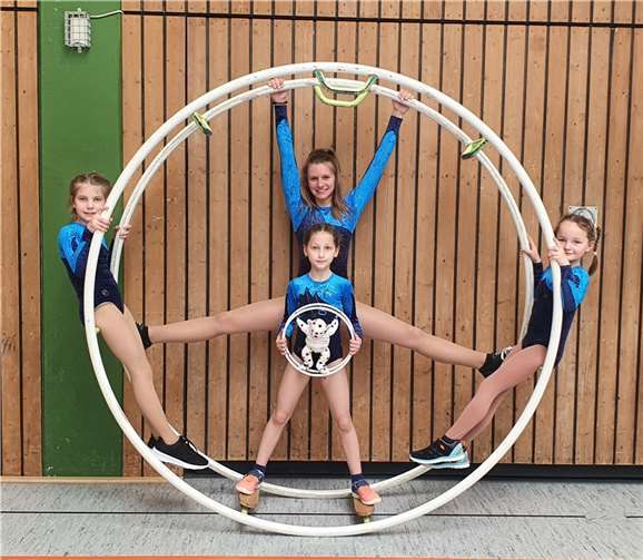 Die Turnerinnen des TV Remagen waren erfolgreich bei den Rheinland-Pfalz Meisterschaften im Rhönradturnen in Wissen. Foto: privat