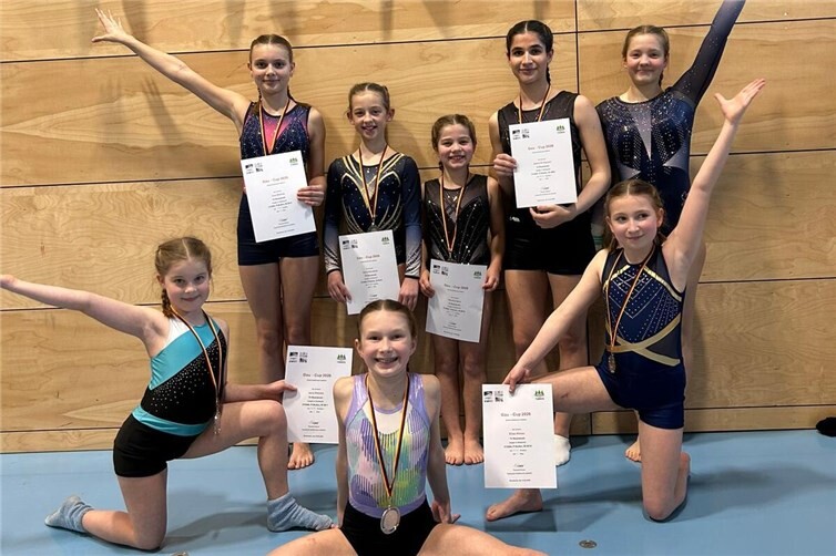 Die Turnerinnen des TV Rheinbrohl waren bei den Wettkämpfen sehr erfolgreich.  Foto: privat