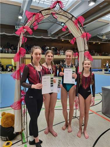 Die Turnerinnen freuten sich über ihren Erfolg.  Foto: privat