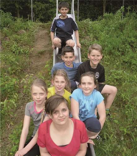 Die U12 gemischt (v.u.) Anna-Lena Stenzel, Laetitia Milinski, Paula Wirtz, Annalena Schatten, Tom Brummer, Yannick Haeser-Reif, Justin Stürz.