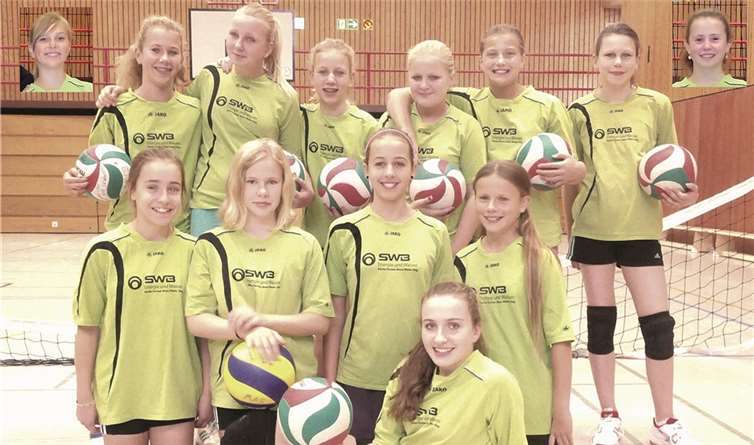 Die U14-Volleyball-Mädchen Volleyball-Mädchen des SV Wachtberg. Privat