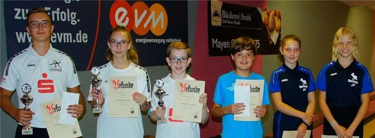 Die U18 Jugendlichen präsentierten stolz ihre Pokale und Urkunden. Fotos: privat