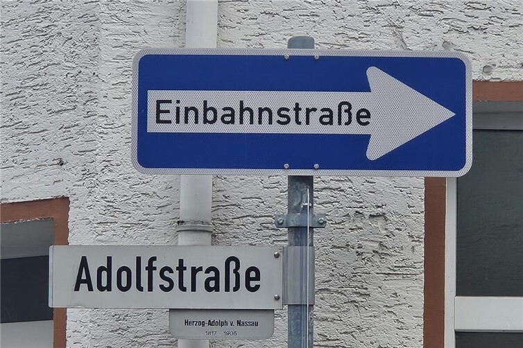 Die Umdrehung der Adolfstraße hat nach Rechtsauffassung der Fraktionen Bündnis 90/ Die GRÜNEN und SPD Lahnstein weitreichende Auswirkungen auf die Stadtentwicklung in Lahnstein und sei damit im Lahnsteiner Stadtrat zu beraten.Foto: Jochen Sachsenhauser / SPD Lahnstein