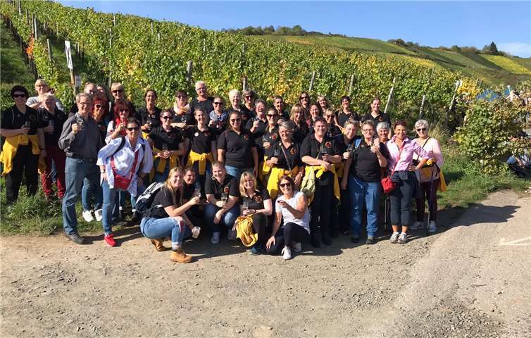 Die Unkeler Herzblättchen konnten an der Ahr verschiedene Weine probieren. Foto: privat