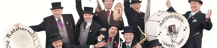 Die ’Unkeler Ratsherren’ sind neben dem Einzug von Jubiläumsprinzenpaar Peter II. und Biggi I. samt Hofstatt und Gefolge Höhepunkt einer Jubiläumsfeier der KG Bad Breisig zu ihrem 11x11-jährigen Bestehen am kommenden Sonntag in der Jahnhalle. privat