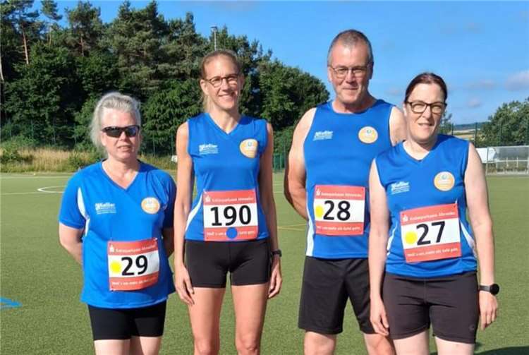 Die Urmitzer Athleten beim Grafschafter Ahrtal-Lauf. Foto: SV Urmitz