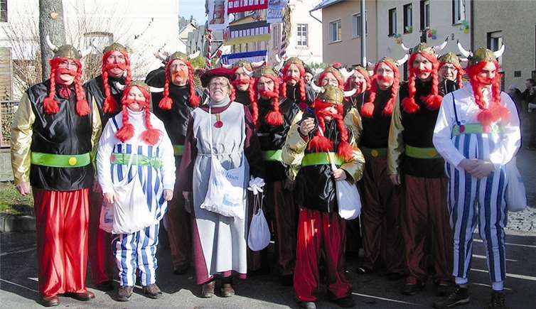 Die „Vallendarer Gallier“ stimmten sich schon an Karneval auf den Besuch der französischen Freunde ein.Privat