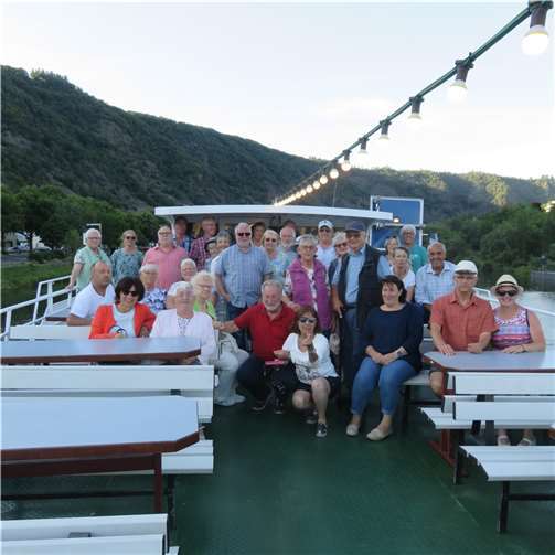 Die VdK Reisegruppe auf dem Personenschiff Richtung Klotten. Foto: privat