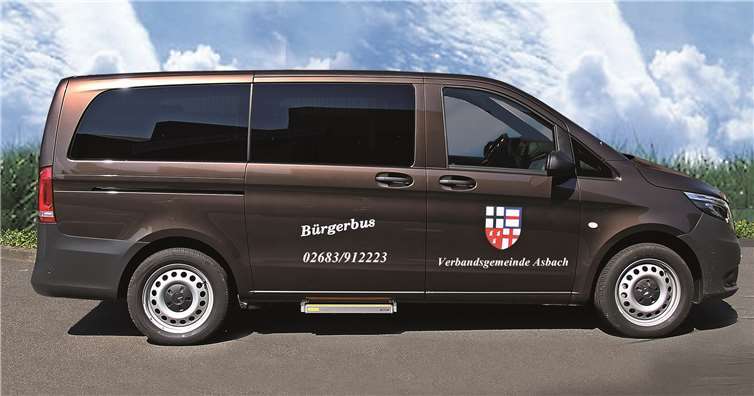 Die Verbandsgemeinden im Landkreis Neuwied – wie beispielsweise in Asbach - sind nahezu flächendeckend mit Bürgerbussen versorgt. Diesen Vorteil können jetzt die Bürgerinnen und Bürger für Fahrten zum Impfzentrum nach Oberhonnefeld in Anspruch nehmen. Foto: KV Neuwied