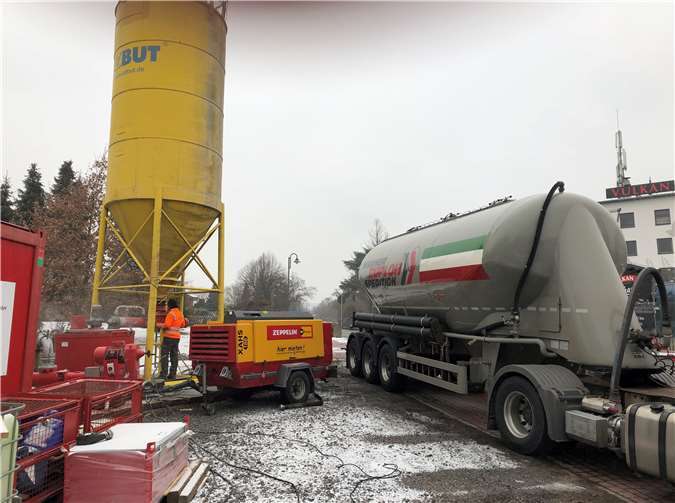 Die Verfüllung von Altbergbauholräumen in Mendig. Foto: © SGD Nord