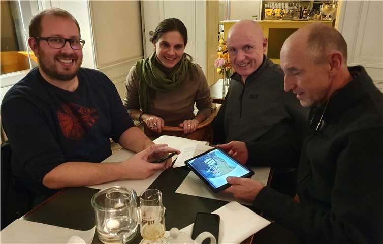 Die Vertreter der FDP im Kreistag Ahrweiler (v. li): David Jacobs, Christina Steinhausen, Ulrich van Bebber, Dominik Graf von Spee) wollen künftig verstärkt ihre Sitzungen per Videokonferenz durchführen. Foto: privat