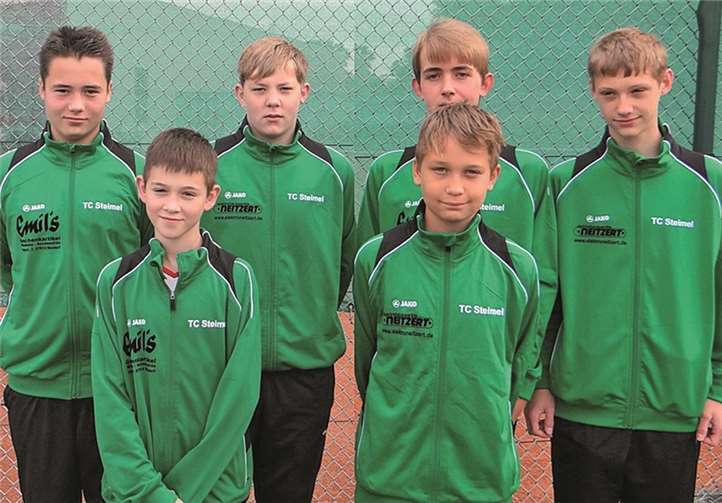 Die Vizemeister des TC Steimel Jungen U-15: Lennart Neitzert, Adrian Beck, Emil-Christian Müller, Noel Schneider, Julian Stallmann und Sven Schuh.TC-Steimel