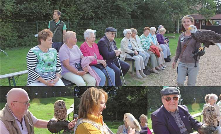 Die Vögel waren den Gästen zum greifen nah. privat