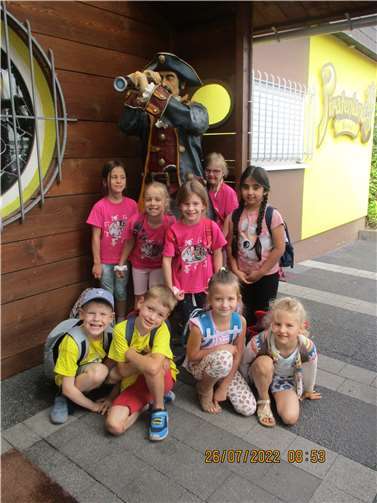 Die Vorschulkinder der Kita St. Kastor in Miesenheim fuhren ins Piratenland Neuwied. Foto: privat