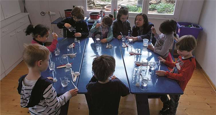 Die Vorschulkinder hatten großen Spaß beim Experimentieren. privat