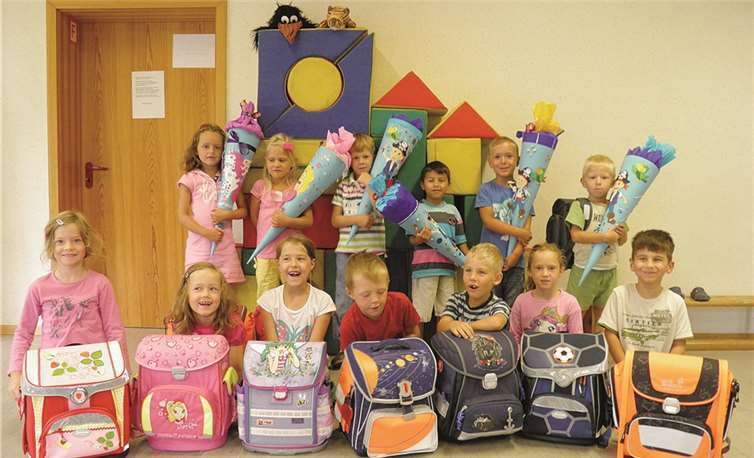 Die Vorschulkinder präsentierten ihre Ranzen und Schultüten. Privat