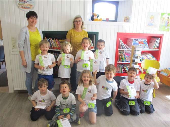 Die Vorschulkinder sind jetzt „Bib-fit“.  Foto: Kita „Villa Kunterbunt“