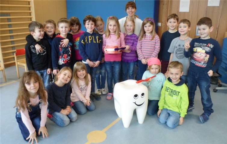 Die Vorschulkinder sind nun Fachleute in Sachen Zahnpflege. privat