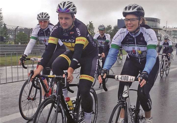 Die Vorsitzende der CDU-Landtagsfraktion trotzte für die gute Sache auch den Unwägbarkeiten des Wetters. privat