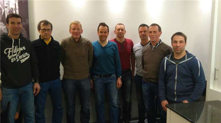 Die Vorstandsmitglieder (v. l.) Timo Bertram, Dietrich Viebranz, Andreas Junglas, Dirk Bertram, Oliver Beck, Michael Pillig, Werner Fuhrmann und Daniel Loosen.  privat