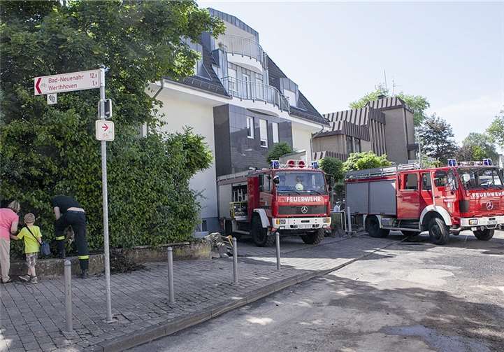 Die Wachtberger Feuerwehr erhielt bei diesem Großschadensereignis Hilfe von den Kameraden aus Rheinbach.