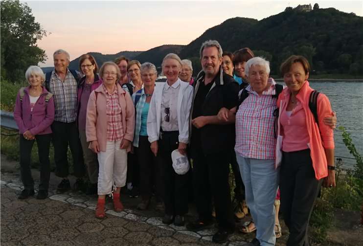 Die Wanderer genossen die schönen Ausblicke auf dem Rheinsteig. Foto: privat