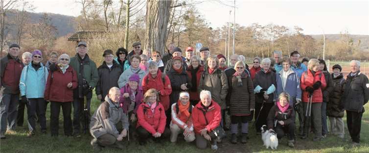 Die Wanderer vom Eifelverein Sinzig lachten mit der Sonne um die Wette. privat