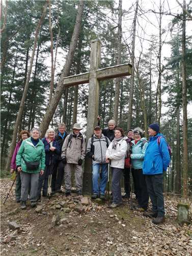 Die Wandergruppe am Treiser Schock. Foto: privat