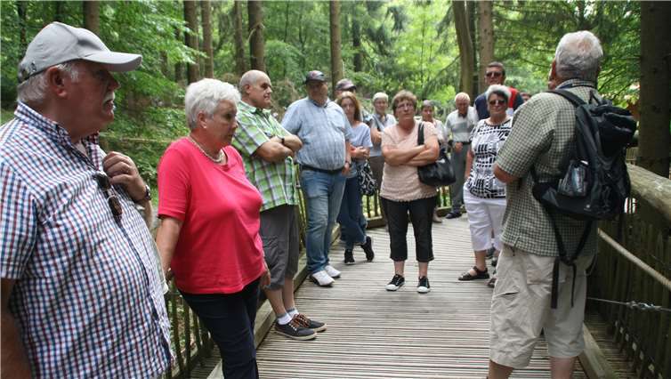 Tagesfahrt in den „Amazonas der Eifel“ Die Wandergruppe am Wilden Kermeter.