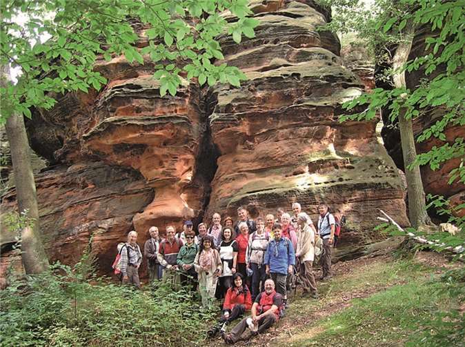 Die Wandergruppe an den Katzensteinen.privat