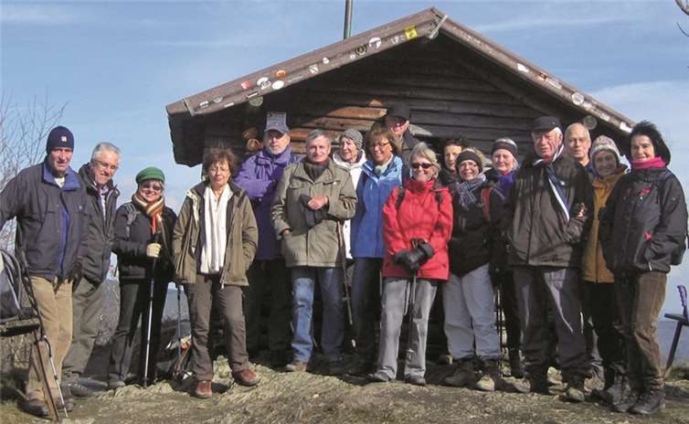 Die Wandergruppe auf dem Schröck. privat