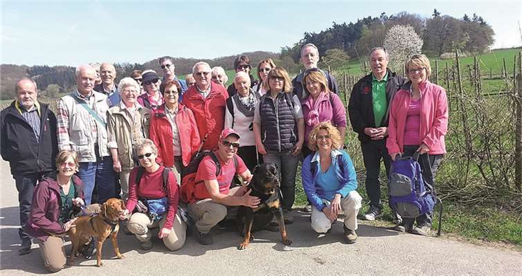 Die Wandergruppe auf ihrer Frühjahrswanderung.privat