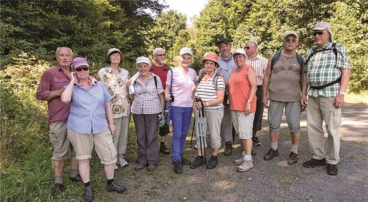 Die Wandergruppe hatte auf ihrem Weg nach Hachenburg mit hohen Temperaturen zu kämpfen. privat