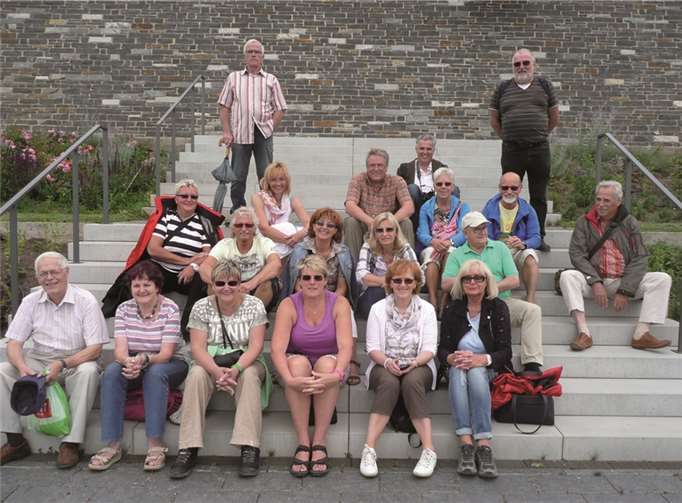 Die Wandergruppe in einem trockenen Moment. privat