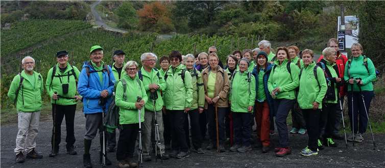 Die Wandergruppe vor der Ruine Saffenburg.Foto: privat