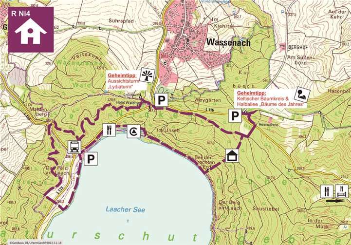 Die Wanderkarte Laacher See. privat