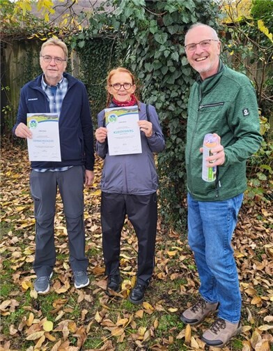 Die Wegepaten Wilfried Dietz, Christine Mehnert und Ulrich Schmitz (vlnr, es fehlt Liane Viebahn)  Foto: Heidrun Bittner