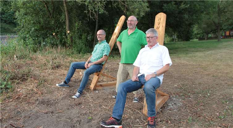 Die „Wehrgucker“ wurden schon mal Probe gesessen. (v. l.) Lutz Zaun, Hubert Crezelius, Uwe Kewitz. MFU